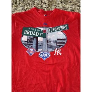 Phillies Yankees World Series 2009 T-Shirt,‎ Broad Street, And Broadway 4515